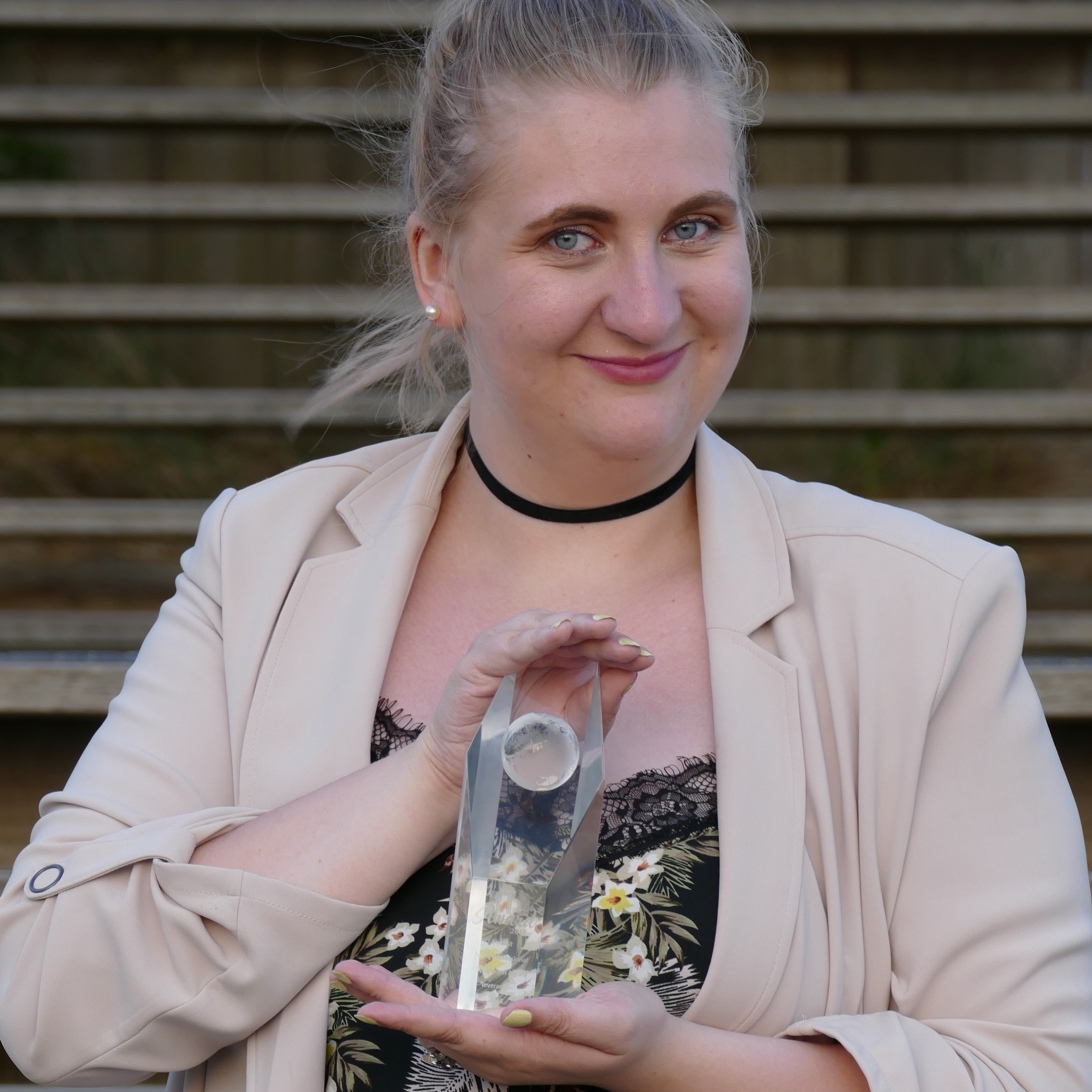 picture of me and my award