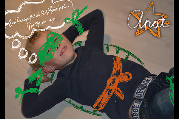 illustration on top of photo for project