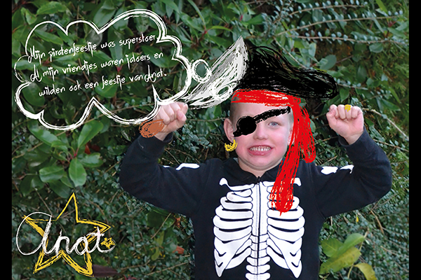 illustration on top of photo for project
